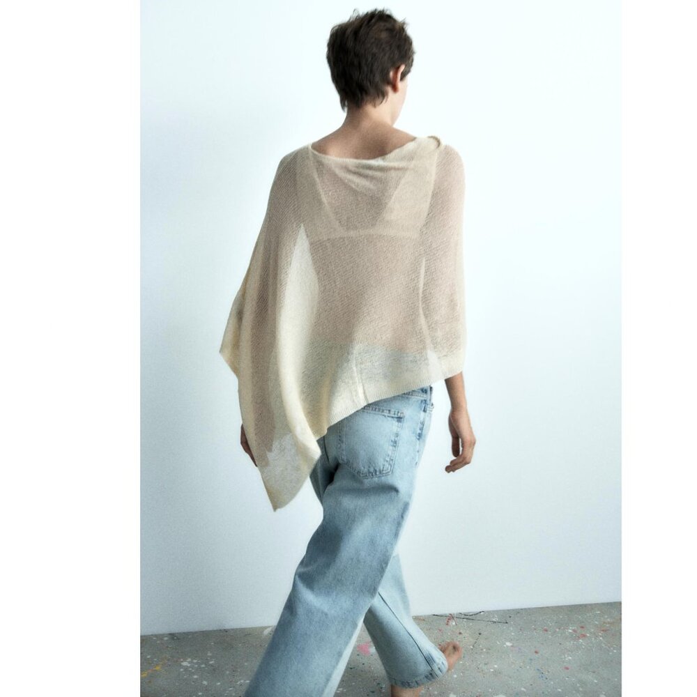 BLOGGER'S FAVE! Zara Fine Knit Cape NWT_15